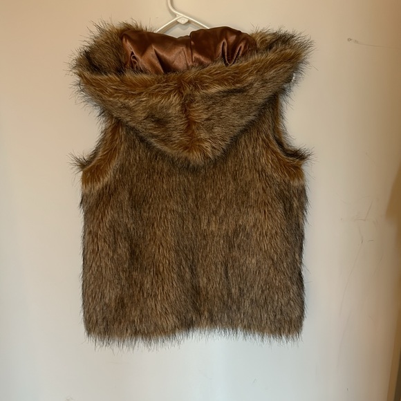 Willi Smith Faux Fur Hooded Vest size Small - Picture 3 of 8